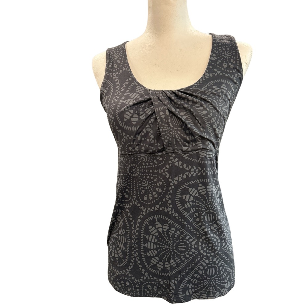 Patagonia Bandha Tank Top Gray Mandala Print Empire Waist Yoga Shirt 32741SP11 M